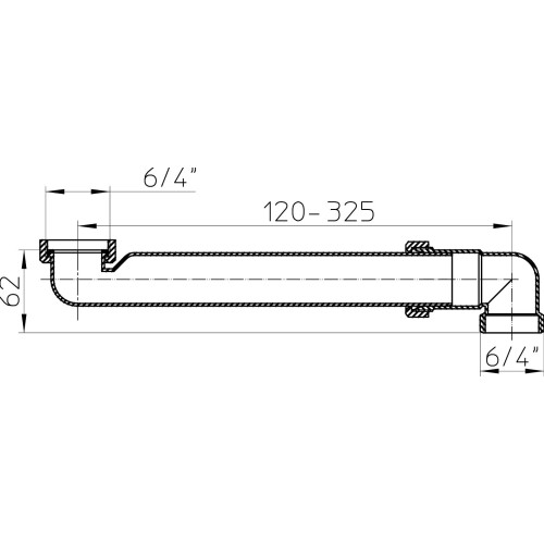 Branch pipe DN40х6/4" Branch pipe DN40х6/4"